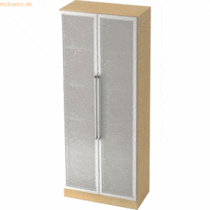 mcbuero.de Glastürenschrank Solid 5OH BxTxH 80x42x200