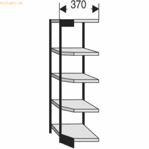 Kerkmann Büro-Regal Progress 2000 Eckfeld HxBxT 1900x670x/505x300mm 5